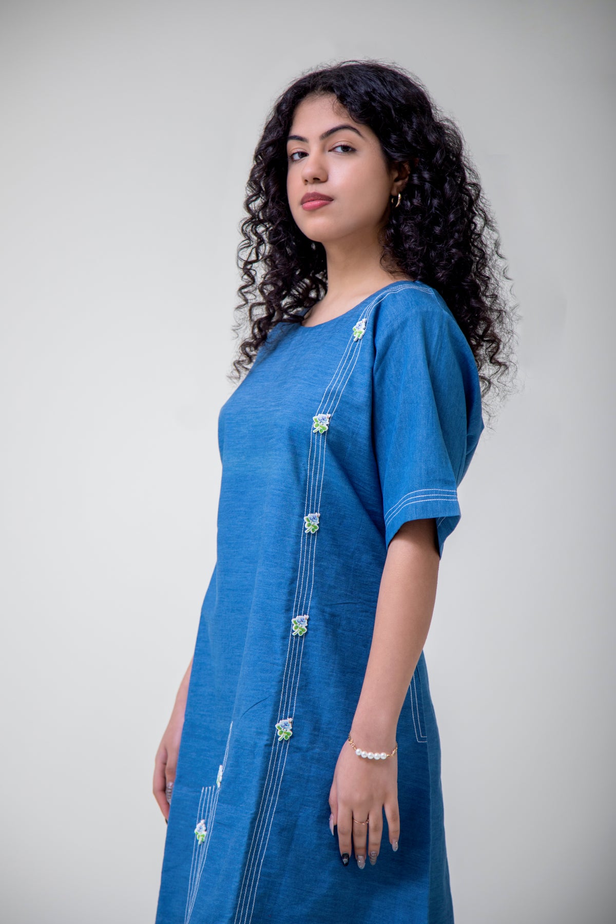 Azure Blue Denim Dress